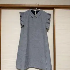 jouetie 깅엄 체크 프릴 미니 원피스 M