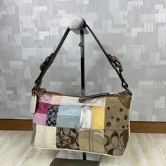 COACH コーチ アクセサリーポーチ パッチワーク シグネチャー