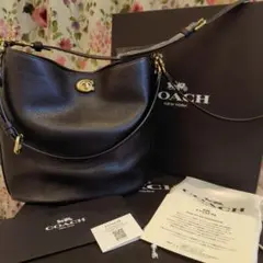 正規購入コーチウィロウソフトバケットバック美品♡納品書＆箱＆保存袋＆ジョッパー付