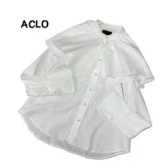ACLO アクロ シャツ ブラウス ビッグカラーシャツ フリルシャツ