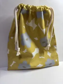 ハンドメイド　巾着　巾着袋　裏地あり　花柄
