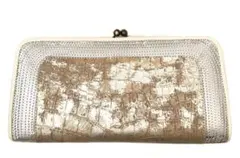 新品 コケット スパンコール クラッチバッグ シルバー レザー ブランド 日本製