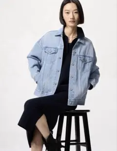 UNIQLO ユニクロ デニムオーバーサイズジャケット Lサイズ 美品