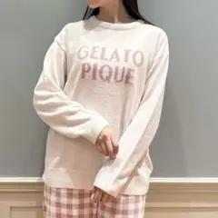 ジェラートピケ　ロゴプルオーバー　ピンク
