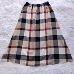 ブルーレーベルクレストブリッジ ノバチェック ロングスカート レディース Mのサムネイル