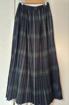 極美品✳︎エスプリドール チェックスカート（F）青 緑 ロング フレア 