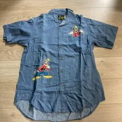 4902 ディズニー デニムシャツ DIA CLUB コラボ グーフィー 古着