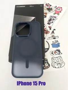 IPhone 15 Pro CASEKOO 隠しスタンドスマホケース ネイビー