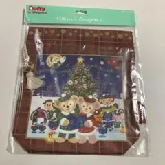 東京ディズニーシー　ダッフィー シェリーメイ クリスマス　巾着マチ付き