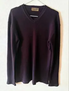 LAUTREAMONT MEN ダークパープル Vネックセーター