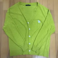 RAGEBLUE レイジブルー ライムグリーン Vネックカーディガン