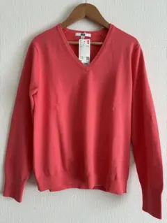 【新品】UNIQLO ウォッシャブルコットンVネックセーター（長袖）