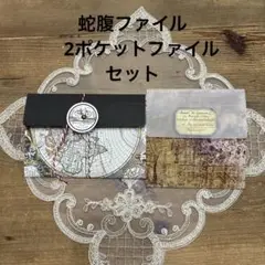 【配送料キャンペーン割！100円引き中♪】 蛇腹ファイル　セット　ハンドメイド