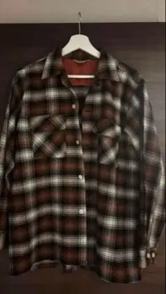 50s vintage ウールシャツ チェック柄