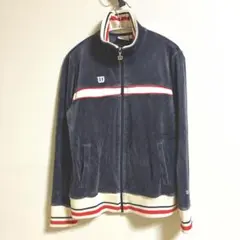 Wilson ジップアップ ジャージ上 スポーツ ベロア調 赤ライン