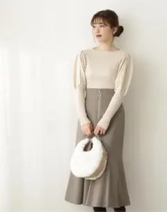 プロポーションボディドレッシング★フロントファスナー千鳥マーメイドスカート