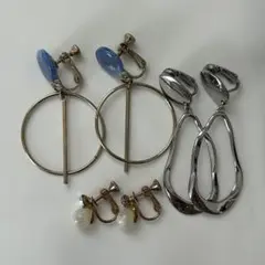 シルバー フープイヤリング 3ペアセット