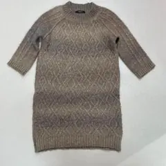 Max Mara グラデーション アルパカ ウール ケーブル ニット ワンピース