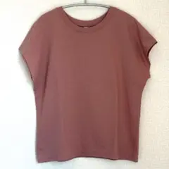 UNIQLO スムースコットンフレンチスリーブT ピンク Mサイズ 綿100%
