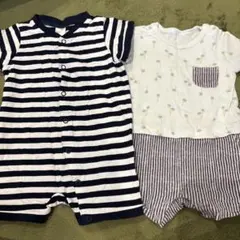 H&M ユニクロ　カバーオール2点セット 70サイズ