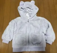 メゾピアノ ネコ耳フード付きジャケットパープル110