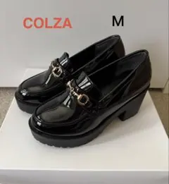 【極美品】COLZA 厚底　ローファー　エナメル　ブラックのサムネイル