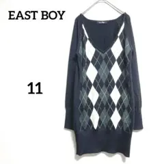 【EAST BOY】イーストボーイ　ニットワンピース　チュニック　アーガイル柄