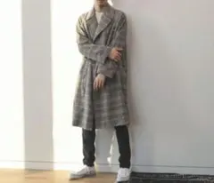 BEAMS HEART ベルト付き　オーバーコート　Lサイズ　メンズ