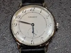 ★ORIENT オリエント 機械式 手巻き時計 スモセコ 白文字盤