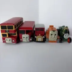 【ジャンクあり】きかんしゃトーマス おもちゃ 5点セット 車 バス トミートミカ
