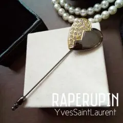 イヴサンローラン ハート ピンブローチ ハットピン ラペルピン スーツ小物