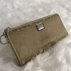 COACH POPPY コーチポピー ジップウォレット 長財布 ベージュ