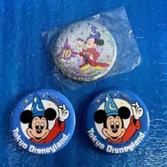 東京ディズニーランド 10周年記念 / レトロ缶バッチ