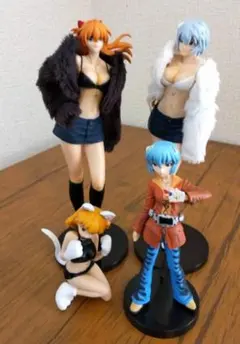 エヴァンゲリオン アスカ 綾波レイ コスプレ 改造 フィギュア ４体セット