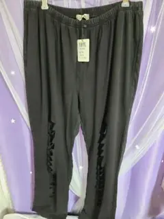 新品未使用‼️黒 ダメージレーススパッツ 6Lサイズ パンツ 大きめサイズ