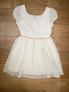 【匿名配送】dazzlin 総レースミニワンピース ホワイト