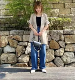 アーバンリサーチ　ベージュ テーラードジャケット フリーサイズ　半袖