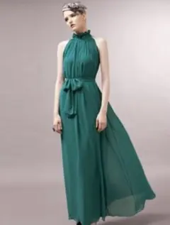 シフォンワンピースノースリーブ　ハイネックのサムネイル