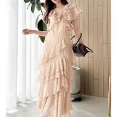 dazzlin バリエフルイドワンピース オレンジ XS 新品未使用