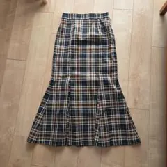 GU マーメードスカート　チェック柄 Lサイズ
