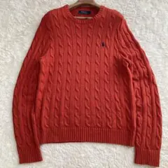 POLO RALPH LAUREN ポロラルフローレン　ケーブルニット　オレンジ