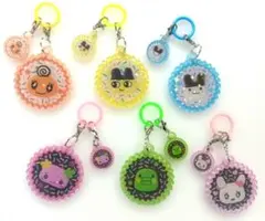【6個セット】たまごっち めじるしアクセサリー キラキラアクリル 2連