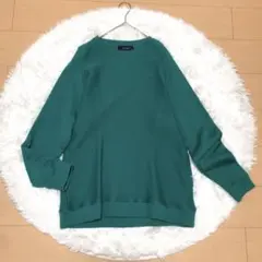 SHIPS JET BLUE⭕️長袖トレーナー　ワッフル　緑　グリーン　Lサイズのサムネイル