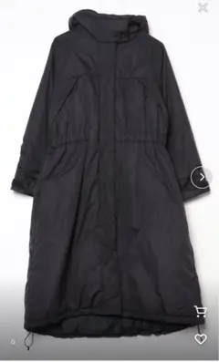 【値下げ】emmi ブラックフード付き中綿ロングコート