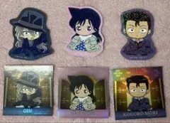 名探偵コナン ちぢませ隊 ステッカーコレクション ジン 蘭 小五郎