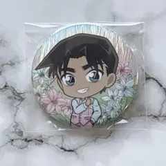 名探偵コナン　ブラウスタイル　缶バッジ　服部平次