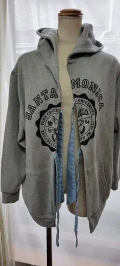 美品⭐ロデオクラウンズ⭐フード付きパーカーカーディガン グレー