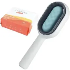 ペットブラシ 水タンク付き、犬・猫用、毛の手入れ、抜け毛除去、マッサージ