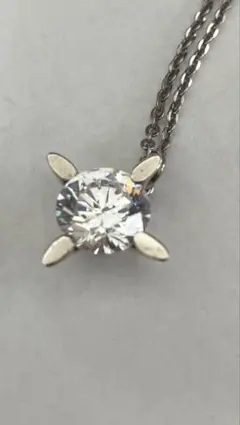 e.m キュービックジルコニアシルバーネックレス 美品 - メルカリ