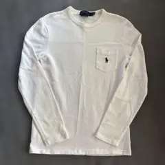 POLO RALPH LAUREN ポケット長袖Tシャツ ロンTホワイト XSのサムネイル
